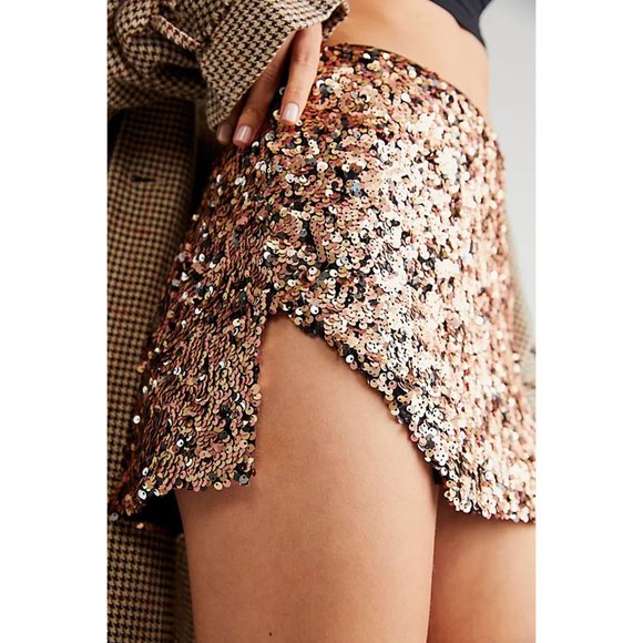 🎉LAST CHANCE🎉 FREE PEOPLE Annalise Sequin Mini Skirt / Multi Combo - Picture 9 of 12